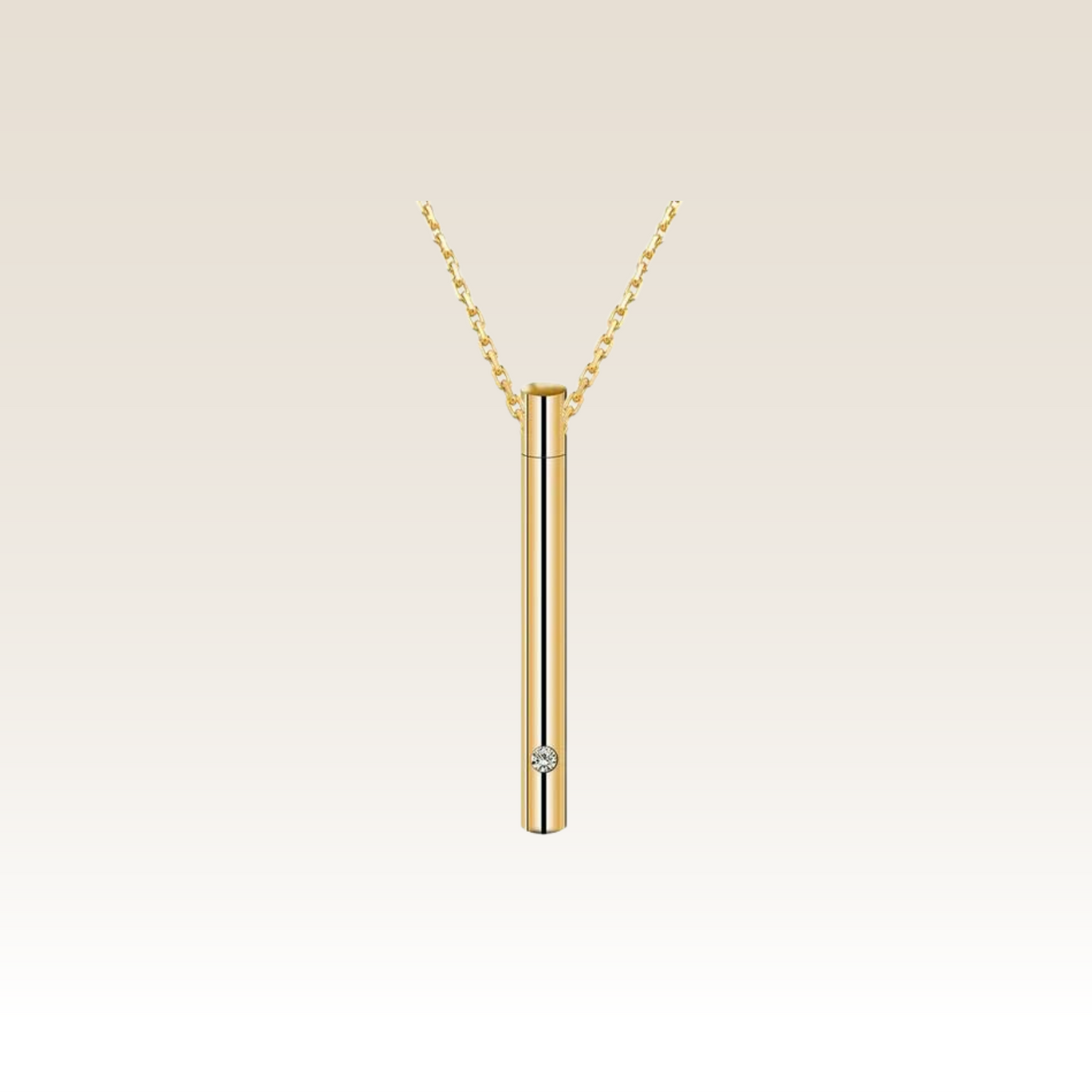 Pingente Cilindro Dourado